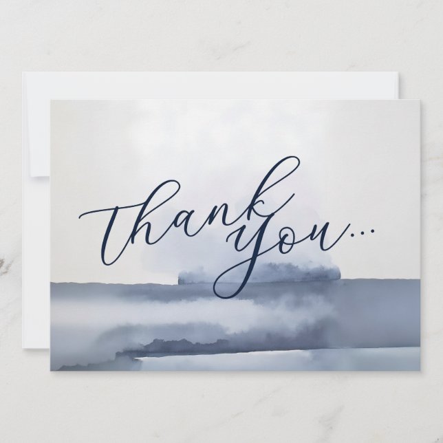 Elegant Thank You Card Watercolor Style (Front)