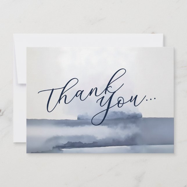 Elegant Thank You Card Watercolor Style (Front)