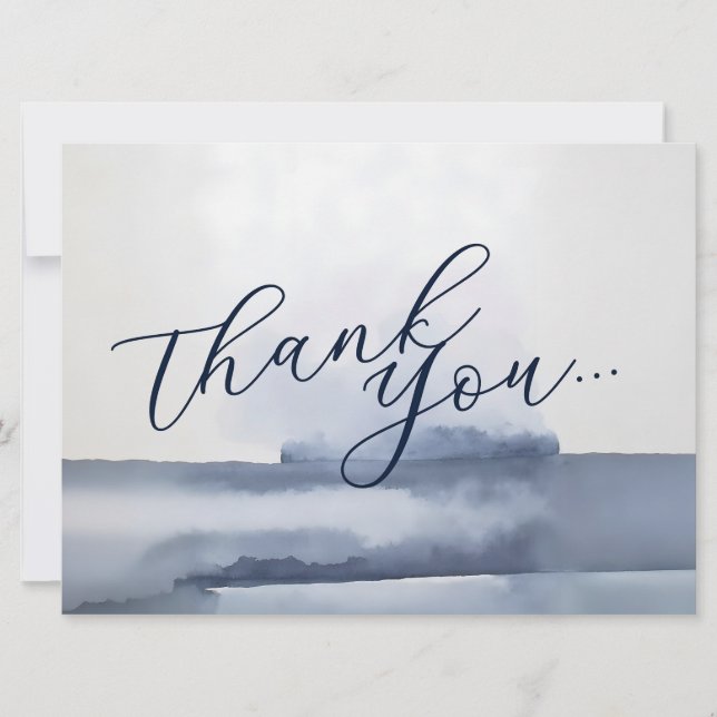 Elegant Thank You Card Watercolor Style (Front)
