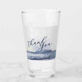 Elegant Thank You Card Watercolor Style Glass