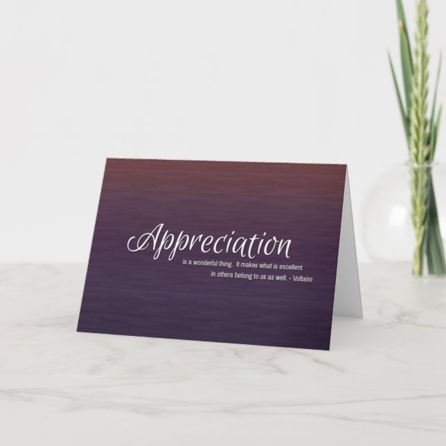 Elegant Thank You Card with Voltaire Quote (Front)