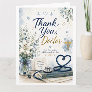 Elegant Thank You Doctor Appreciation Card