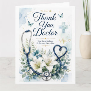 Elegant Thank You Doctor Appreciation Card
