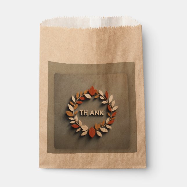 Elegant Thank You Envelope" Favor Bag (Front)