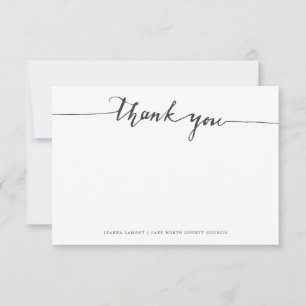 Elegant Thank you Flat Note Card