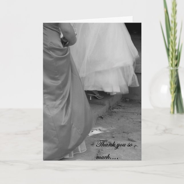 Elegant Thank You for Being My Maid of Honor Card (Front)