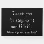 [ Thumbnail: Elegant "Thank You For Staying at Our B&B!" Guest Book ]
