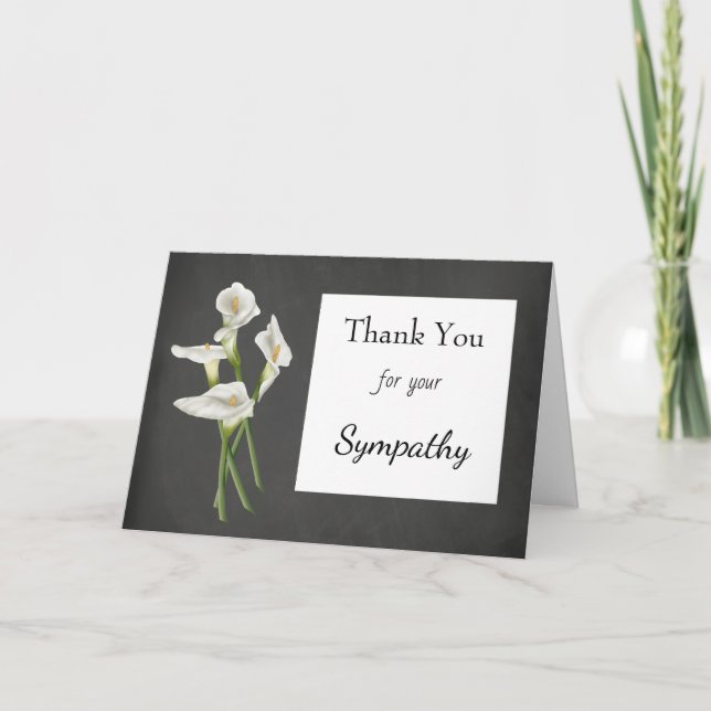 Elegant Thank You For Your Sympathy Card (Front)