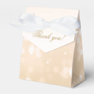 Elegant Thank You Gold Bokeh Sparkle Lights Favor Boxes