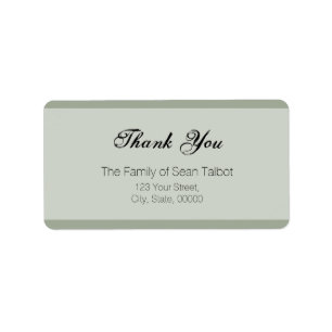 Elegant Thank You Label Choose your color