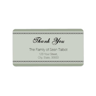Elegant Thank You Label Choose your color 1