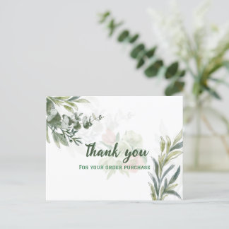 Elegant Thank You Message for Order Confirmation  Postcard