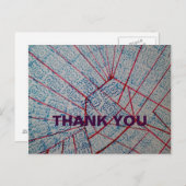 Elegant Thank you pattern postcard (Front/Back)