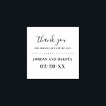 Elegant Thank You Script Wedding | Custom Names Rubber Stamp<br><div class="desc">Create your own Elegant Thank You Script Wedding | Custom Names Rubber Stamps using these templates by invintage. This cute wedding rubber stamp design features 'thank you' in an elegant hand-written script and 'for sharing our special day' in a modern serif font, underneath there are your custom names and date....</div>