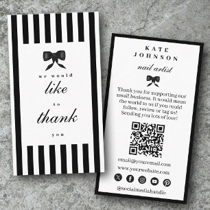 Elegant Thank You Support Small Business  Card