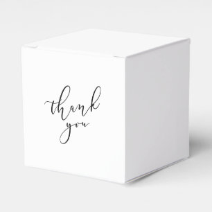 Elegant thank you wedding favor box