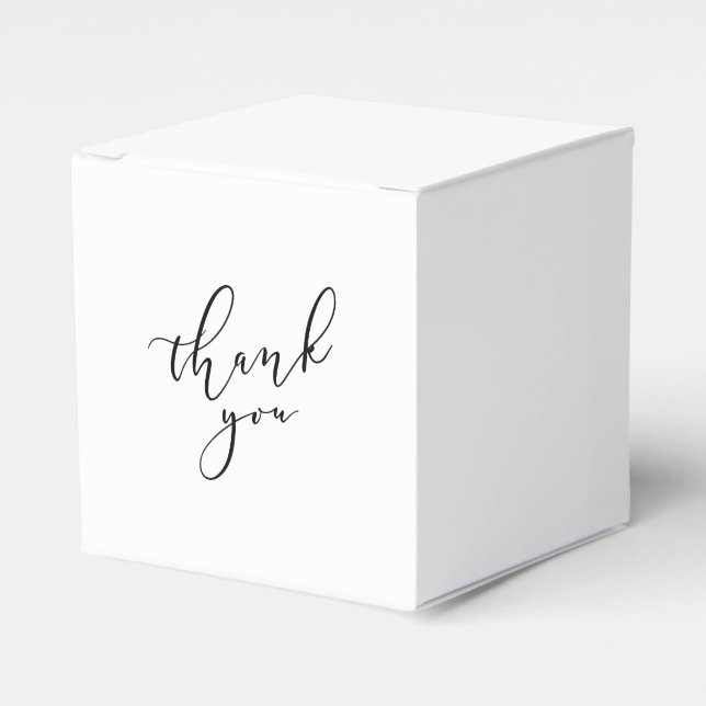 Elegant thank you wedding favor box (Front Side)