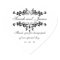 Elegant Thank You Wedding Favor Stickers Heart
