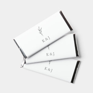 Elegant Thank you Wedding Minimalist Personalized Hershey Bar Favors