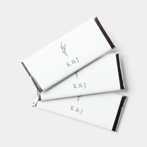 Elegant Thank you Wedding Minimalist Personalized  Hershey Bar Favors