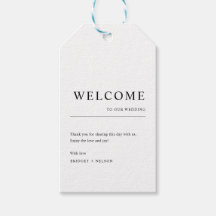 Elegant Thank You Wedding Welcome Favor
