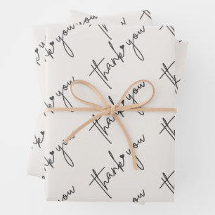 Elegant thank you wrapping paper
