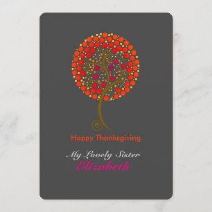 Elegant thankful tree Thanksgiving Invitation