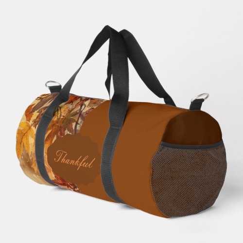 Elegant,Thanksgiving, Autumn Leaves,Rustic Duffle Bag