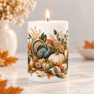 Elegant Thanksgiving Botanical Candle
