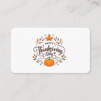 Elegant Thanksgiving Day Enclosure Card