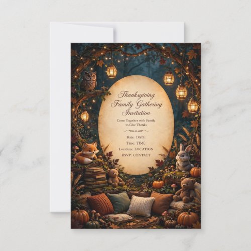Elegant Thanksgiving Dinner Invitation Card