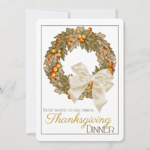 Elegant Thanksgiving Dinner Party Invitation 10