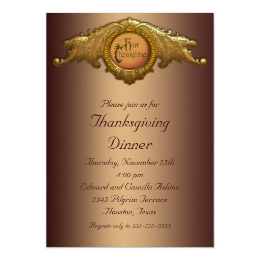 Elegant Thanksgiving Invitations 2