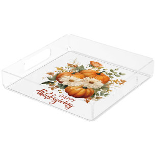 Elegant Thanksgiving Entertaining Acrylic Tray