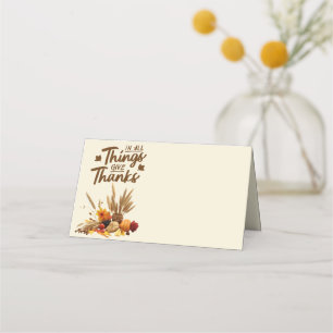 Elegant Thanksgiving Entertaining Place Card