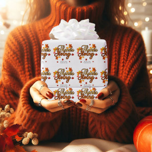 Elegant Thanksgiving foliage autumn fall  Wrapping Paper