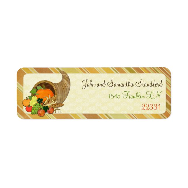 Elegant Thanksgiving Mixed Media Label (Front)