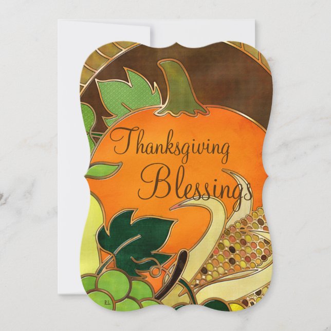 Elegant Thanksgiving PERSONALIZED 5x7 SIZE ONLY Invitation (Front)