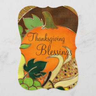 Elegant Thanksgiving PERSONALIZED 5x7 SIZE ONLY Invitation