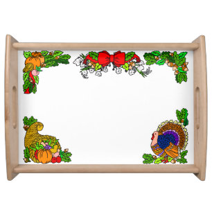 ELEGANT THANKSGIVING  SERVING TRAY