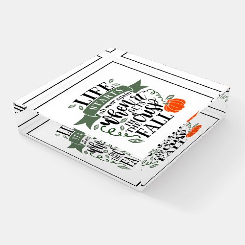 Elegant Thanksgiving typography design Paperweight