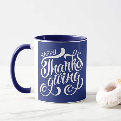 Elegant Thanksgiving Typography Mug