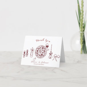 Elegant that’s amore engagement party letterpress thank you card