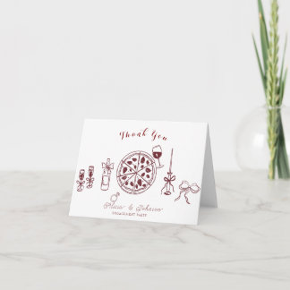Elegant that’s amore engagement party letterpress thank you card