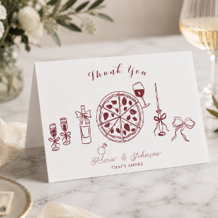 Elegant that’s amore engagement party thank you card