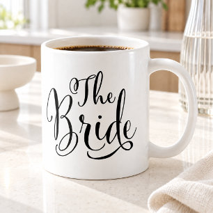 Elegant The Bride Calligraphy Wedding Coffee Mug