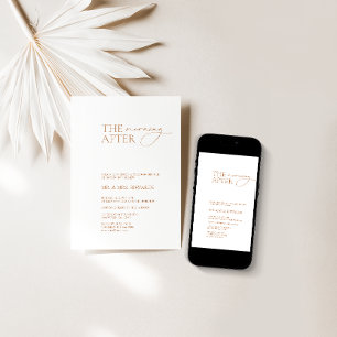 Elegant "The Morning After" Wedding Brunch Invitation