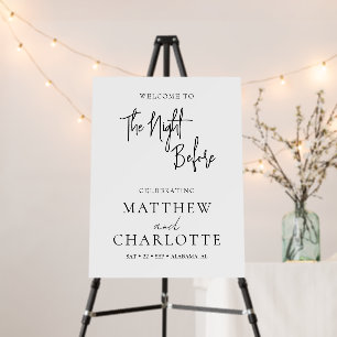 Elegant The Night Before Rehearsal Dinner Foam Board