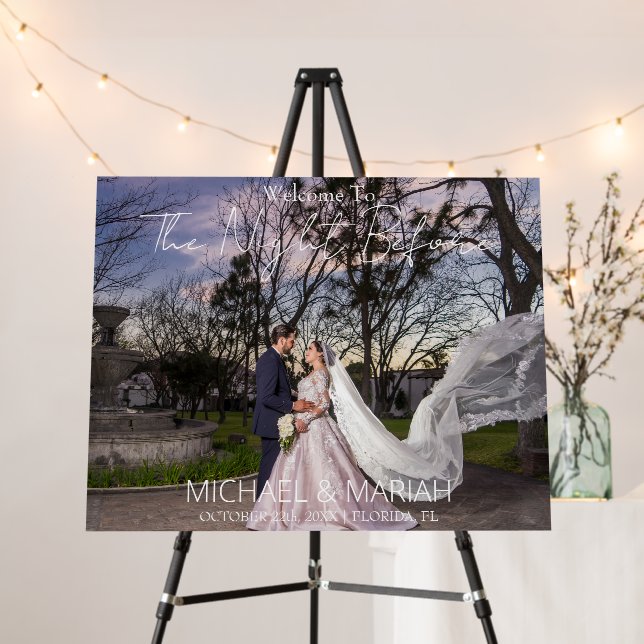 Elegant The Night Before Rehearsal Dinner Photo  Foam Board (In Situ (Stand))
