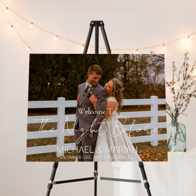 Elegant The Night Before Rehearsal Dinner Photo  Foam Board (In Situ (Stand))